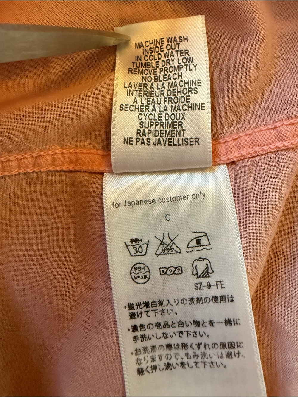 Frank & Eileen Barry Pink Button Front Shirt Size L Lightweight Cotton EUC - Picture 7 of 7